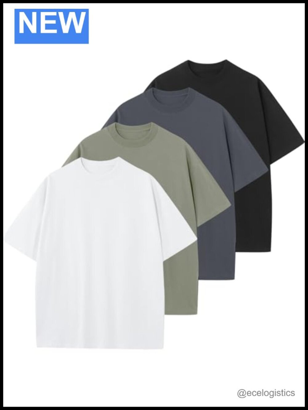 Oversized Unisex Short Sleeve Crew Neck Cotton T-Shirt